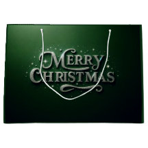 Emerald Green "Frohe Weihnachten" Geschenktasche