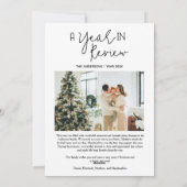 Emerald Green frohe Weihnachten Jahr in Review Fot (Rückseite)