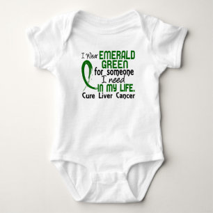 Emerald Green für jemanden, den ich Leberkrebs bra Baby Strampler
