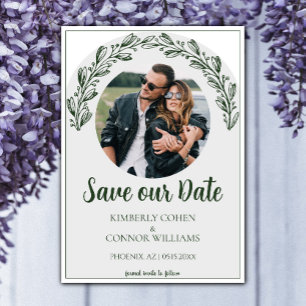 Emerald Green Garland Foto Save the Date