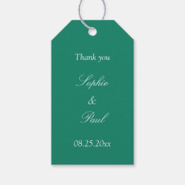 Emerald Green Gastgeschenk Hochzeit Vielen Dank, d Geschenkanhänger