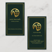 Emerald Green Gebäude Contractor Visitenkarte (Vorne/Hinten)