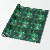 Emerald Green Gemstone Wrapping Paper Geschenkpapier (Ungerollt)