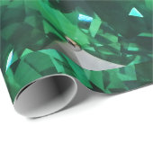 Emerald Green Gemstone Wrapping Paper Geschenkpapier (Rolleneckpunkt)
