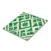 Emerald Green Geometric Star Pattern Fliese (Seite)