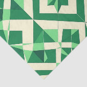 Emerald Green Geometric Star Pattern Seidenpapier (Ausschnitt)
