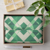 Emerald Green Geometric Star Pattern Seidenpapier (Geschenk)