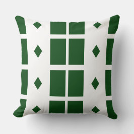 Emerald Green Geometric Throw Kissen