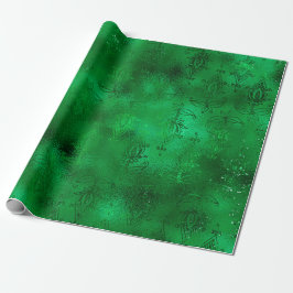 Emerald Green Glam Damask Muster Geschenkpapier