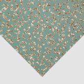 Emerald Green Glam Glitzer Leopard Print      Seidenpapier (Detail)