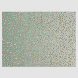 Emerald Green Glam Glitzer Leopard Print Seidenpapier