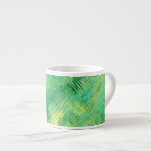 Emerald Green Glassy Texture Espressotasse (Vorderseite Rechts)