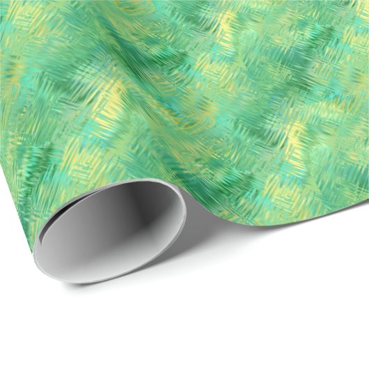 Emerald Green Glassy Texture Geschenkpapier (Rolleneckpunkt)