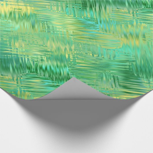 Emerald Green Glassy Texture Geschenkpapier (Ecke)