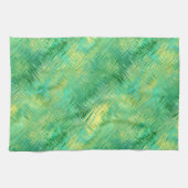 Emerald Green Glassy Texture Geschirrtuch (Horizontal)