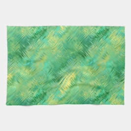 Emerald Green Glassy Texture Geschirrtuch