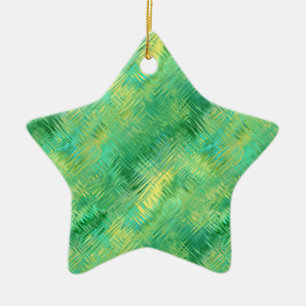 Emerald Green Glassy Texture Keramikornament