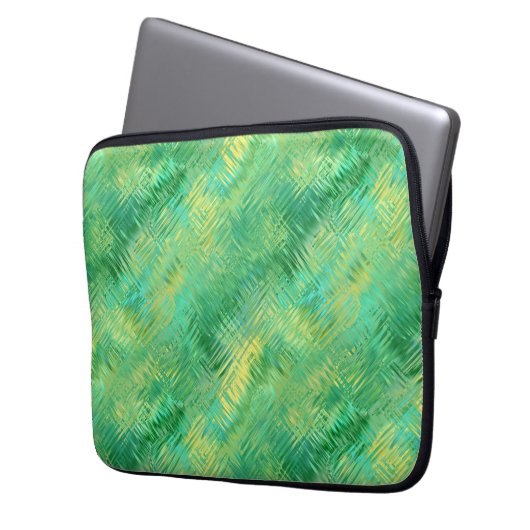 Emerald Green Glassy Texture Laptopschutzhülle (Vorderseite Links)
