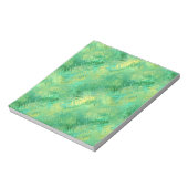 Emerald Green Glassy Texture Notizblock (Rotiert)