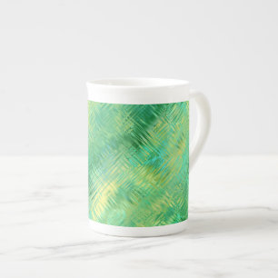 Emerald Green Glassy Texture Porzellantasse