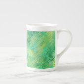 Emerald Green Glassy Texture Porzellantasse (Rechts)