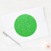 Emerald Green Glitter Effect Sparkle Runder Aufkleber (Umschlag)