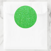 Emerald Green Glitter Effect Sparkle Runder Aufkleber (Tasche)