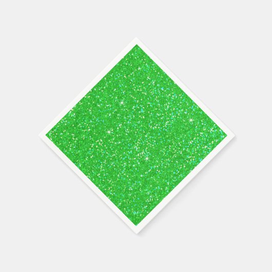 Emerald Green Glitter Effect Sparkle Serviette (Ecke)