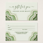 Emerald Green Glitzer Agate Geode Luxe Geschenkkar (Vorne & Hinten)