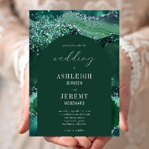 Emerald Green Glitzer Arch Wedding