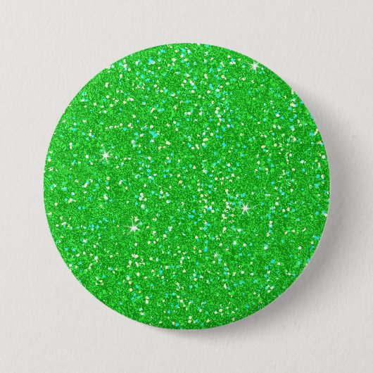 Emerald Green Glitzer Effect Button (Vorderseite)
