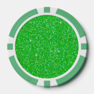 Emerald Green Glitzer Effect Pokerchips