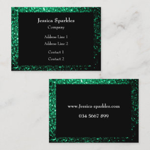 Emerald Green Glitzer Glitzern Visitenkarte