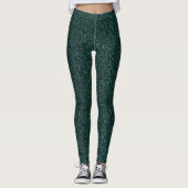 Emerald Green Glitzer Leggings (Vorderseite)