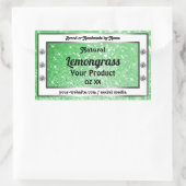 Emerald Green Glitzer mit Diamonds Product Labels Rechteckiger Aufkleber (Tasche)