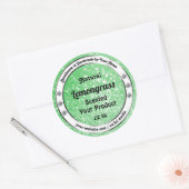 Emerald Green Glitzer mit Diamonds Product Labels Runder Aufkleber (Umschlag)