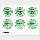 Emerald Green Glitzer mit Diamonds Product Labels Runder Aufkleber (Blatt)
