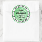 Emerald Green Glitzer mit Diamonds Product Labels Runder Aufkleber (Tasche)
