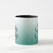 Emerald Green Glitzer Ombre 60 Sassy 60. Geburtsta Tasse (Zentrum)