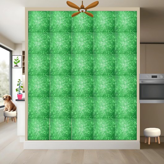 Emerald Green Glitzer Sparkle Keramik Tile Fliese
