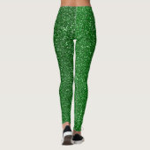 Emerald Green Glitzer St Patricks Day Leggings (Rückseite)