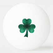 Emerald Green Glitzern Kleeblatt Clover St Pat Day Tischtennisball (Vorderseite)