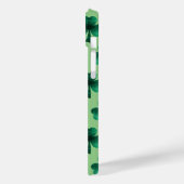 Emerald Green Glitzern Kleeblatt Custom Monogram Case-Mate iPhone Hülle (Rückseite / Links)