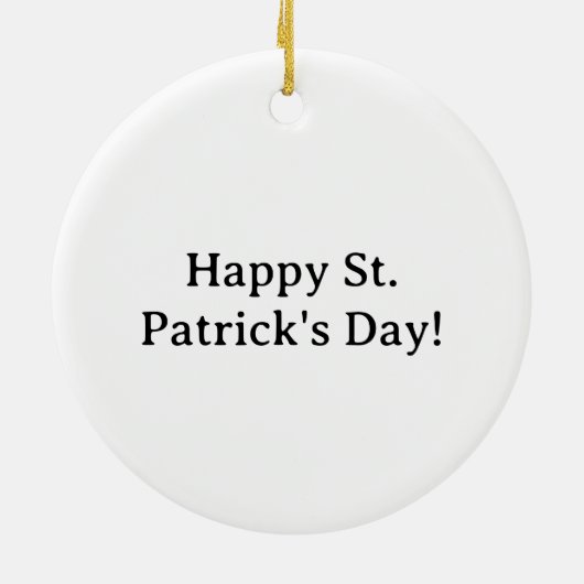 Emerald Green Glitzern Kleeblatt schwarz Keramik Ornament (Hinten)