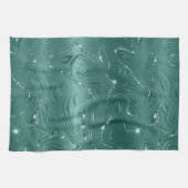 Emerald Green Glitzy Marble Geschirrtuch (Horizontal)