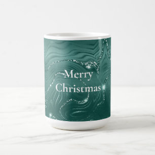 Emerald Green Glitzy Marble Kaffeetasse