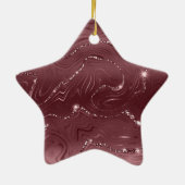 Emerald Green Glitzy Marble Keramik Ornament (Hinten)