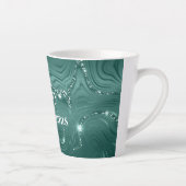 Emerald Green Glitzy Marble Milchtasse (Rechts)