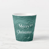 Emerald Green Glitzy Marble Milchtasse (Vorderseite)