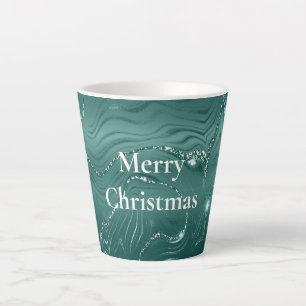 Emerald Green Glitzy Marble Milchtasse